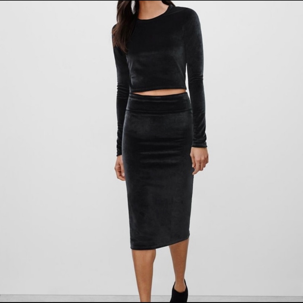 Wilfred Free Lilac Bela Crushed Velvet Skirt
